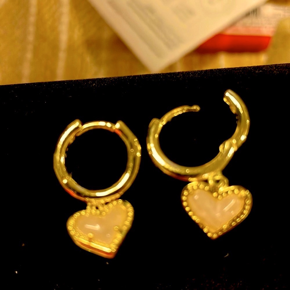 Kate Spade pink heart earrings nib